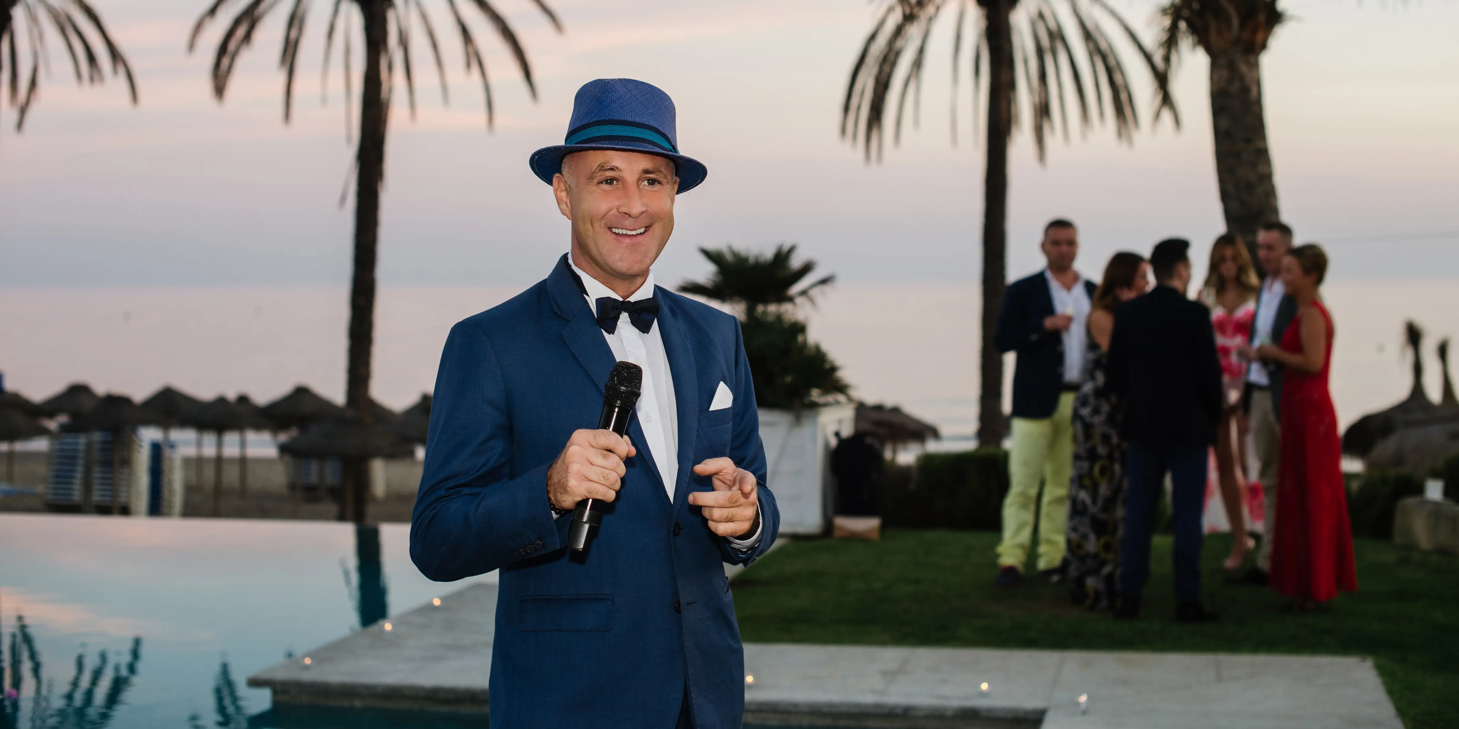 Ian Preston performing at a wedding on the Costa del Sol
