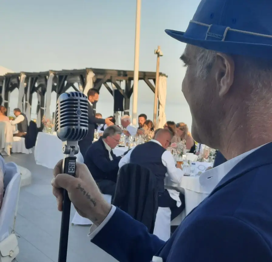 Ian Preston hosting a corporate event in Marbella