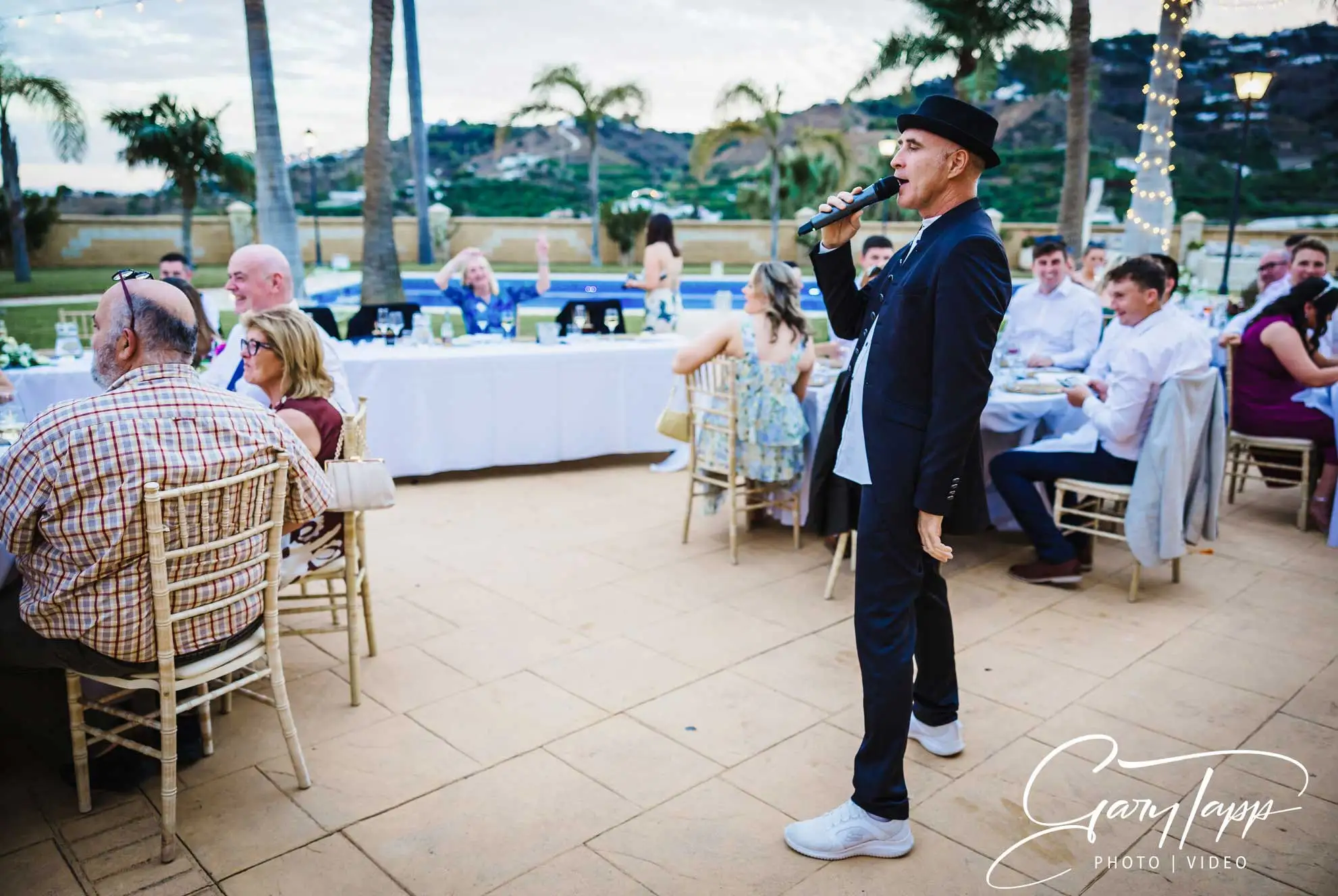 Ian Preston performing live vocals on the Costa del Sol
