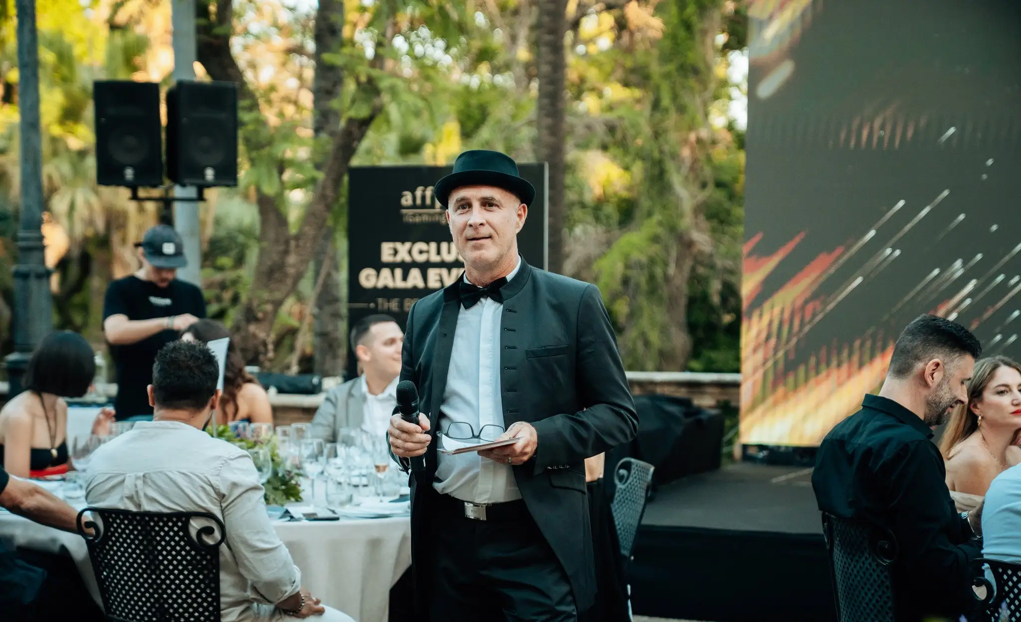 Ian Preston as Master of Ceremonies hosting an event
